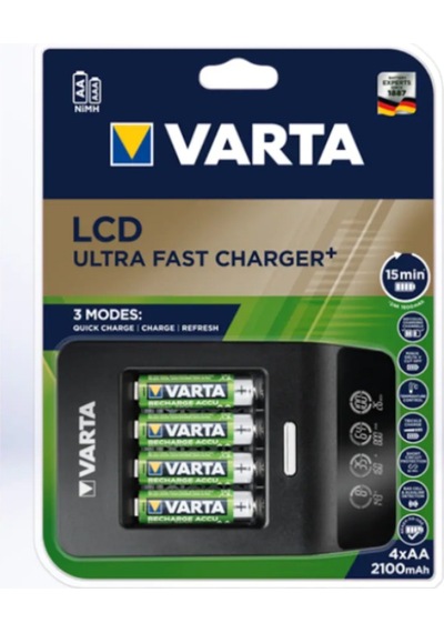 Varta 57685 Pil Şarj Cihazı + Varta 2100 mAh Pil 4'lü