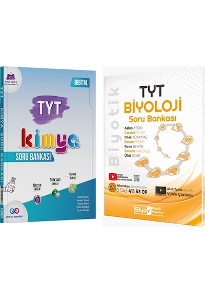 Orbital Tyt Kimya Ve Biyotik Biyoloji Soru Bankası Seti 2 Kitap
