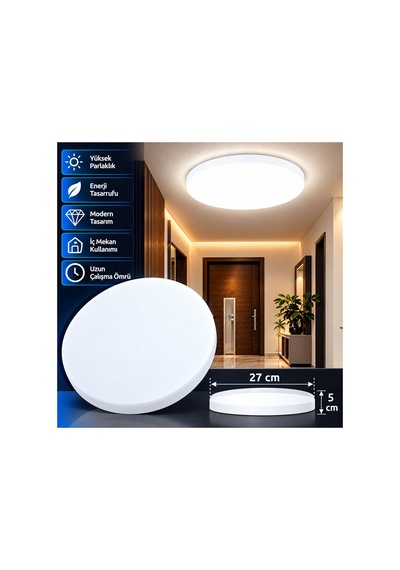 18w Radar Hareket Sensörlü Led Glop Armatür 6500k Beyaz Işık 27 Cm Sıva Üstü Otomatik Yanan Tavan Lambası - 939006523 Diğer 18w Radar Hareket Sensörlü Led Glop Armatür 6500k Beyaz Işık 27 Cm Sıva Üstü Otomatik Yanan Tavan Lambası - 939006523 Diğer