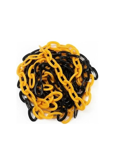 Plastik Zincir Sarı Siyah 8 Mm