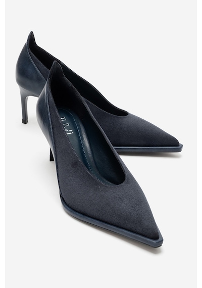 Luvi Shoes Meadow Lacivert Süet Cilt Kadın Topuklu Ayakkabı Luvi Shoes Meadow Lacivert Süet Cilt Kadın Topuklu Ayakkabı