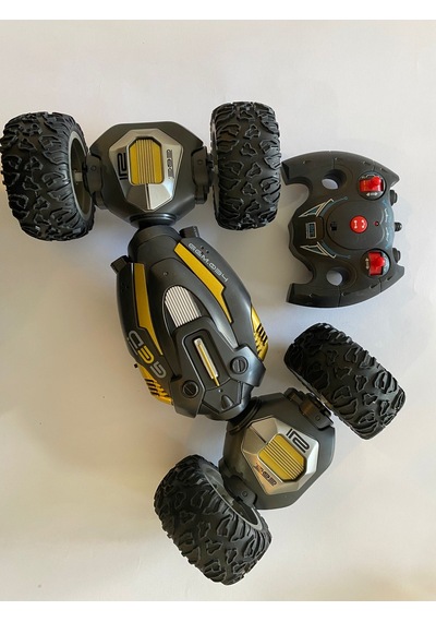 Ctoys Işıklı Sesli Uzaktan Kumandalı 360 Derece Dönebilen Araç Siyah