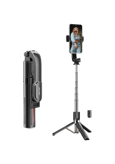 Ven-dens Vd-ss05 Bluetooth Kumandalı Selfie Çubuğu Ve Tripod, 90 Cm Uzatılabilir Gövde, 360 , Siyah