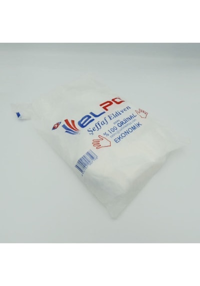 Elpo Hdpe Büyük Boy Eldiven 100 Ad Şeffaf Tek Kullanım