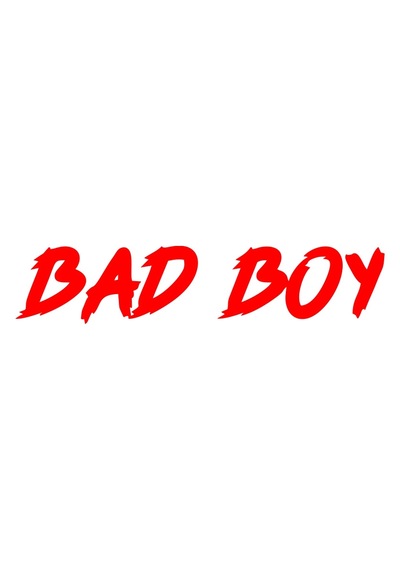 Bad Boy Araba Sticker 17x17 Cm Kırmızı