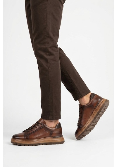 Voyager Taba Hakiki Deri Hafızalı Taban Erkek Casual Ayakkabı Sneaker M387 M Voyager Taba Hakiki Deri Hafızalı Taban Erkek Casual Ayakkabı Sneaker M387 M