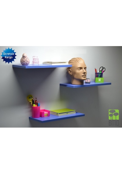 3 Lü Set Renkli Raf 90 Cm 3 Lü Set Renkli Raf 90 Cm