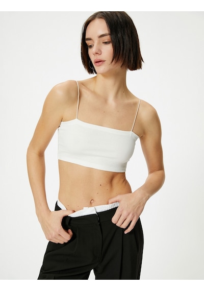 Koton Basic Crop Atlet İnce Askılı Ribanalı Pamuklu Slim Fit Ekru 4sal30059ık Ekru Koton Basic Crop Atlet İnce Askılı Ribanalı Pamuklu Slim Fit Ekru 4sal30059ık Ekru