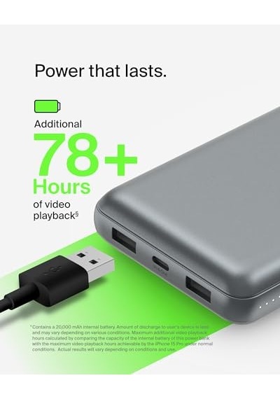 C Taşınabilir Şarj Cihazı 20000mah 20k Powerbank Usb Type C Giriş Çıkış Portu Ve 2 Usb A Portu Usb C - A Arası