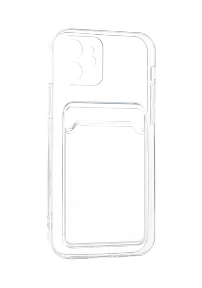 Cosmotex Newface Apple, Uyumlu iPhone 12 Kılıf Kart Şeffaf Silikon - Şeffaf