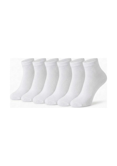 Çorap Giyim Kadın Bambu Patik Çorap 6 Lı Paket, Siyah Beyaz Gri, Nefes Alan Nem Emici Yumuşak Günlük Spor Bilek Çorabı