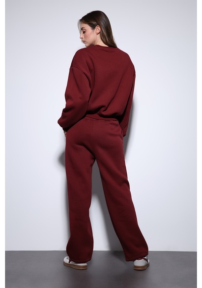 Antioch Basic Kadın Sweatshirt Bordo