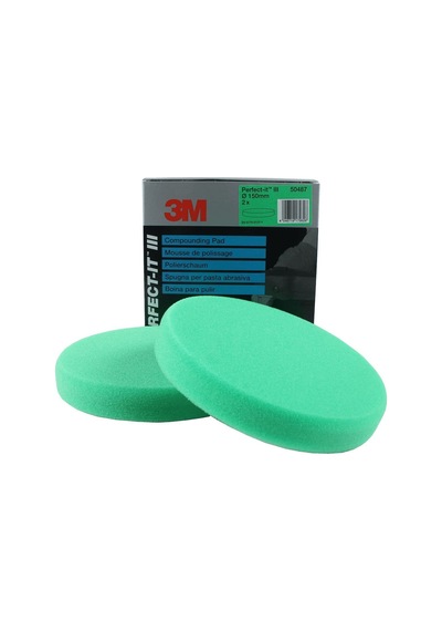 3m 50487 Yeşil Kalın Pasta Süngeri 150mm Yeşil 2 Adet