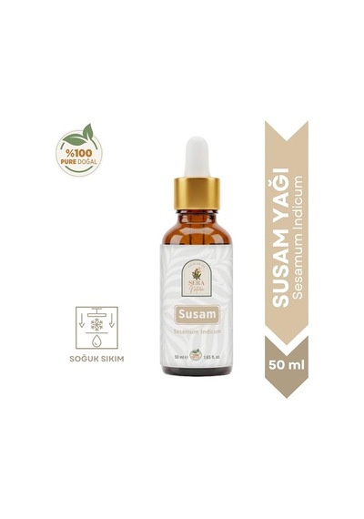 Susam Yağı 50 Ml Soğuk Sıkım,%100 Saf Ve Doğal Saç, Cilt Bakımı, Masaj Ve Taşıyıcı Yağ Kullanımına U 0.3 ML