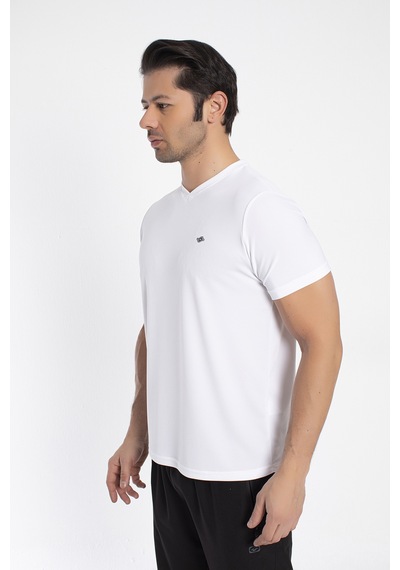 Crozwise 7136-08 Kare Petekli V Yaka Erkek Spor T-Shirt
