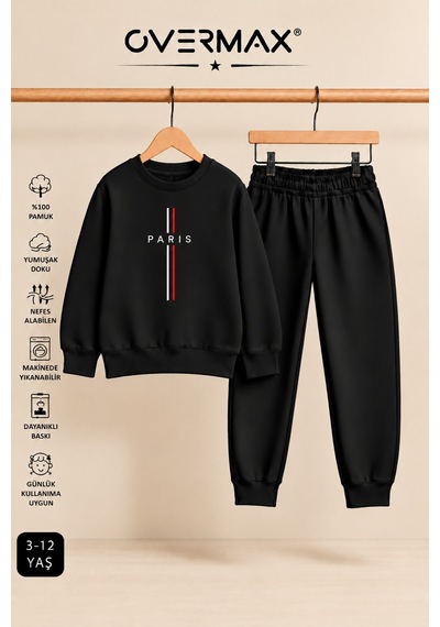 Overmax Parıs Baskılı Çocuk Kapüşonsuz Sweatshirt & Eşofman Takımı 3-12 Yaş Siyah Üst-siyah Alt - 921355017 Siyah Üst-siyah Alt Overmax Parıs Baskılı Çocuk Kapüşonsuz Sweatshirt & Eşofman Takımı 3-12 Yaş Siyah Üst-siyah Alt - 921355017 Siyah Üst-siyah Alt