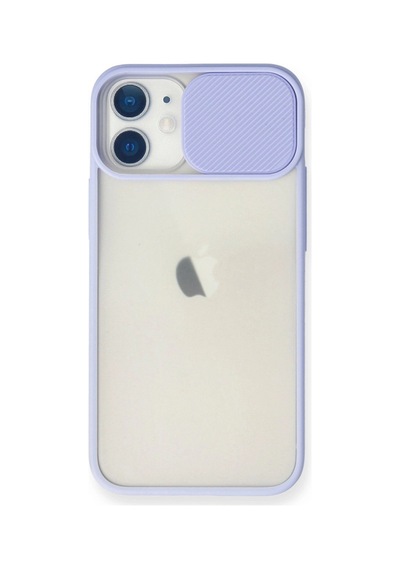 Apple iPhone Uyumlu 11 Kılıf Palm Buzlu Kamera Sürgülü Silikon - Lila İtdark31090