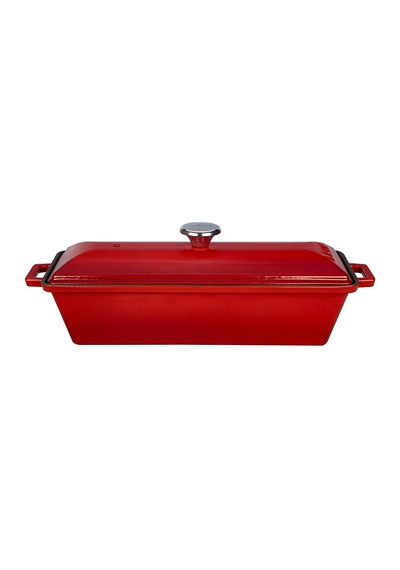 Lava Döküm Ekmek Kabı/terrine, 11x29 Cm, Kırmızı Sku: Smg8690010220493 Açık Gri