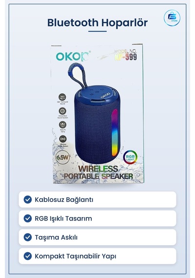 Bluetooth Hoparlör Küçük Boy Ses Bombası Kablosuz Taşınabilir Rgb