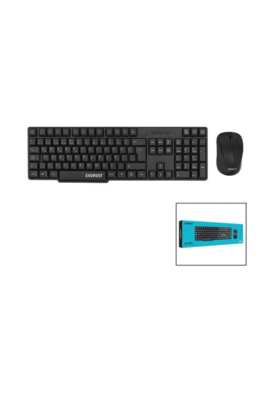Everest Km-6852 Kablosuz İnce Klavye - Mouse Seti Q Kalvye 5570