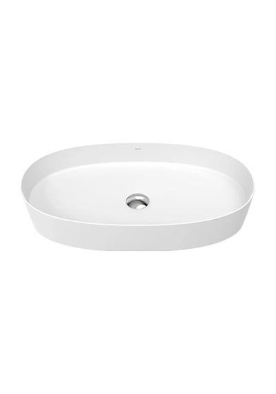 Oval Deliksiz Beyaz Lavabo İle Modern Tasarım 508 Yeşil