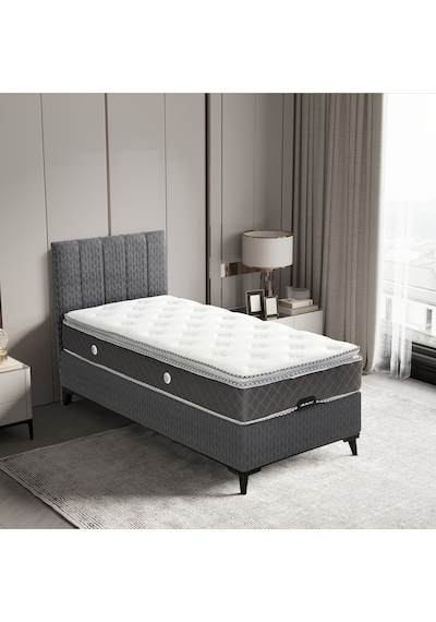 Luna Elite Tek Kişilik Yatak Baza Başlık Set 3'lü Set Konuma Özel Teslimat 90 x 190 CM