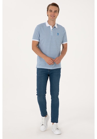 U.S. Polo Assn. Erkek Regular Fit Beyaz Polo Yaka Tişört 50300366-VR013
