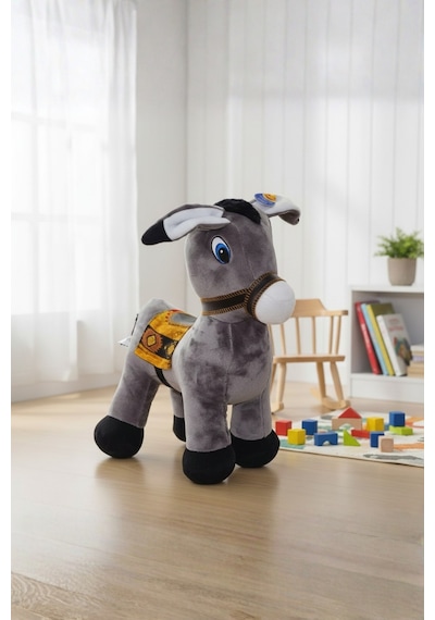 Büyük Boy Sevimli Peluş Eşek 40 Cm Yumuşak Oyuncak Sıpa Peluş Figür Dekoratif Çok Renkli