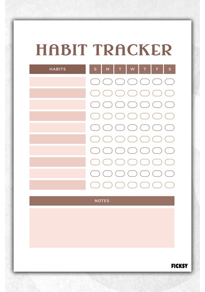 Alışkanlık Takibi - Habit Tracker - A5 Ebat - 50 Yaprak - Günlük Haftalık Planlayıcı - Planner Diğer