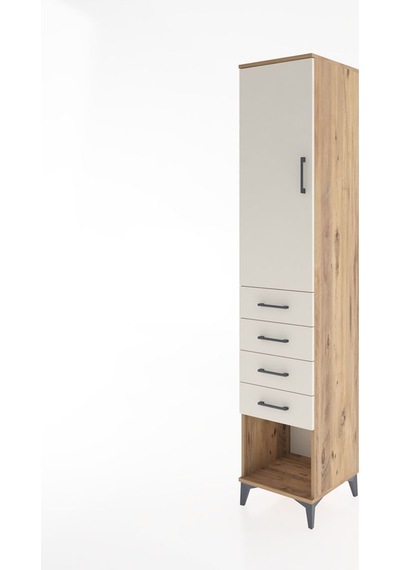 Hyperion Dolap 2 Raflı 4 Çekmeceli Tek Askılı 44x44x221 Çam-aytaşı Atlas Çam