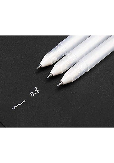 Hobi Market Art Beyaz Jel Kalem Seti 0.8 Mm. 3'lü
