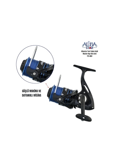 Albastar Tam Takım Profesyonel Tekne Olta Seti Tts003 150 CM-Standart