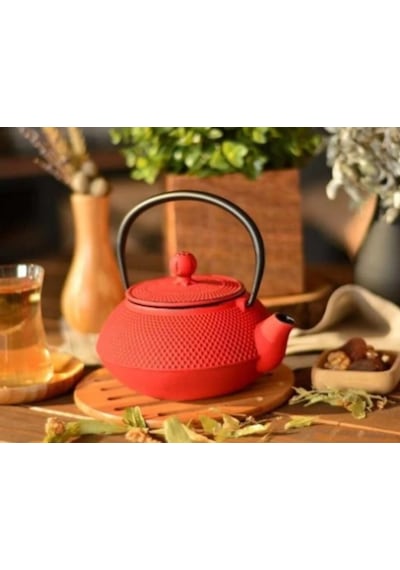 Taşev T2765 Linden Sümbül 750 Ml Kırmızı Döküm Çaydanlık Diğer