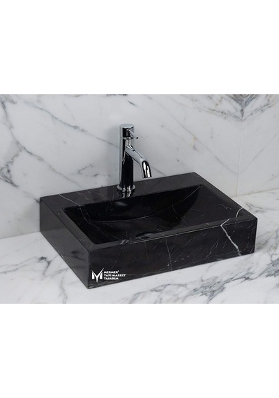 Toros Siyah Içi Yayvan Kare Lavabo