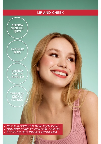 Yves Rocher Krem Allık - Lip And Cheek 2 Si 1 Arada 20.frambuaz Pembe - E Vitamini 20 Frambuaz Pembe