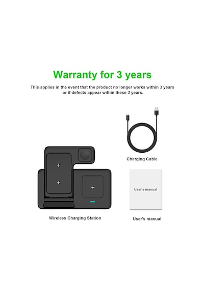 3in1 Magsafe Uyumlu 15w Kablosuz Şarj Standı Apple Uyumlu iPhone Telefon, Appl