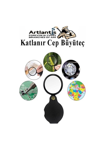 Katlanır Cep Büyüteç 60 Mm 1 Adet 10x Büyütme Lens Cepte Taşınan Optik Lens Mercek Okuma Büyüteci Mini Cep El Büyüteci