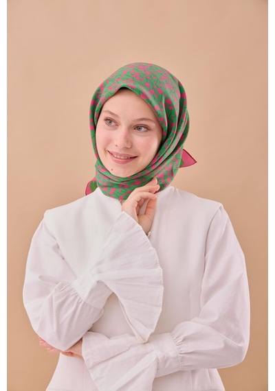 Silk Home Aura Eşarp 140005-27 Fuşya, Yeşil, Pembe