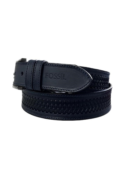 Fossil Lacivert Desenli Hakiki Deri Spor Erkek Kemeri 4cm-120cm Lacivert