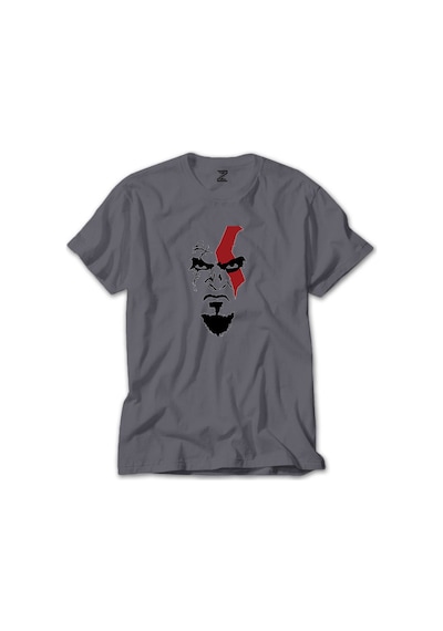 God Of War Kratos Face Gri Tişört Gri