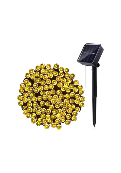 Güneş Enerjili Led Bahçe Işığı 12 Metre 100 Led Solar Işık Zinciri, Ip65 Su Geçirmez, 8 Aydınlatma Modu, Dış Mekan, Balkon, Teras, Çit Ve Ağaç Dekoru Diğer
