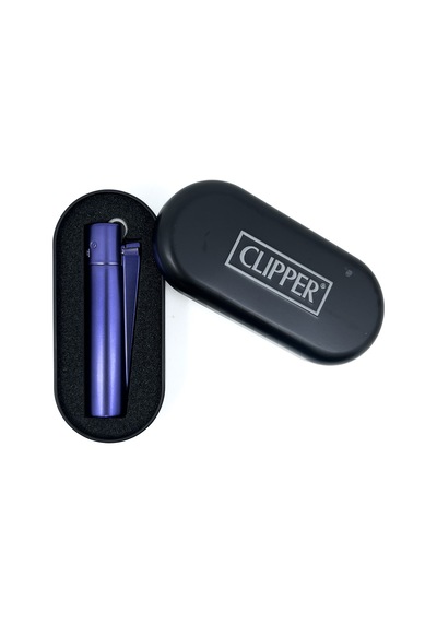 Clipper Özel Kutusunda Metal Çakmak - The New Black Mat Mavi