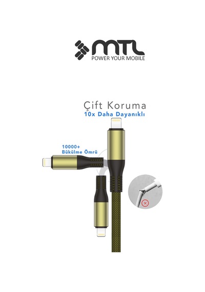 Type-c To Lightning Hızlı Şarj Ve Data Kablosu - 1.5 Metre - 30w Pd Örgülü Mt-a2124