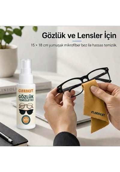 Gözlük Ve Ekran Temizleme Seti 50 Ml + 15x18 Cm Mikrofiber Bez