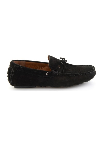 Bambi Siyah Hakiki Deri Erkek Loafer Ayakkabı E01547009902 Siyah