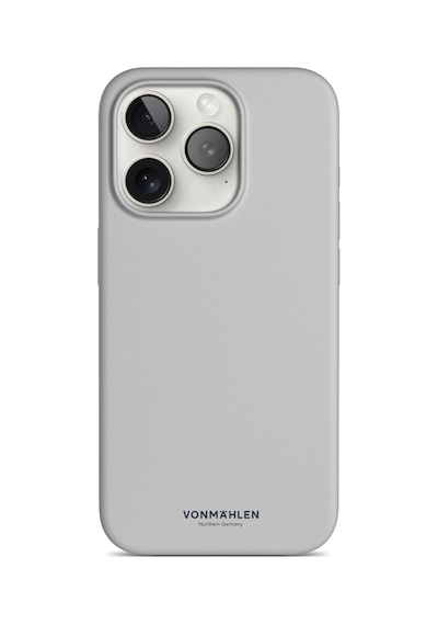 Vonmahlen Apple Uyumlu iPhone 15 Pro Max Magsafe Silikon Kılıf Açık Gri
