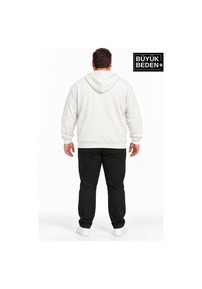Süperlife Erkek Büyük Beden İki İplik Kapüşonlu Fermuarlı Cepli Sweatshirt Hırka Spr26bhr961 Ekru - Kahverengi Süperlife Erkek Büyük Beden İki İplik Kapüşonlu Fermuarlı Cepli Sweatshirt Hırka Spr26bhr961 Ekru - Kahverengi