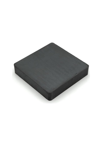 Çok Güçlü Kare Blok Ferrit Mıknatıs - Siyah Magnet 100X100X20 mm