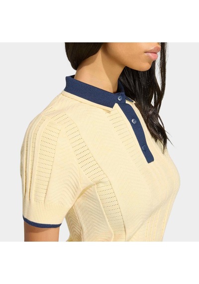 Adidas Cable Knit Cali Kadın Sarı Polo Tişört Kt1862