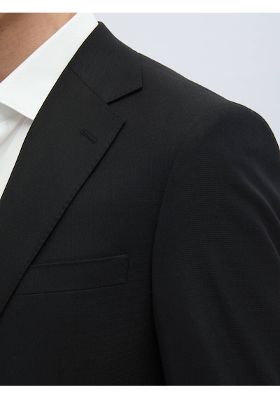 Kip Siyah Mikro Modern Fit Yün Karışımlı Takım Elbise 6 Drop Siyah Kip Siyah Mikro Modern Fit Yün Karışımlı Takım Elbise 6 Drop Siyah